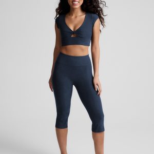 Spacedye™ Mid-Rise Slit Pedal Pusher Legging
